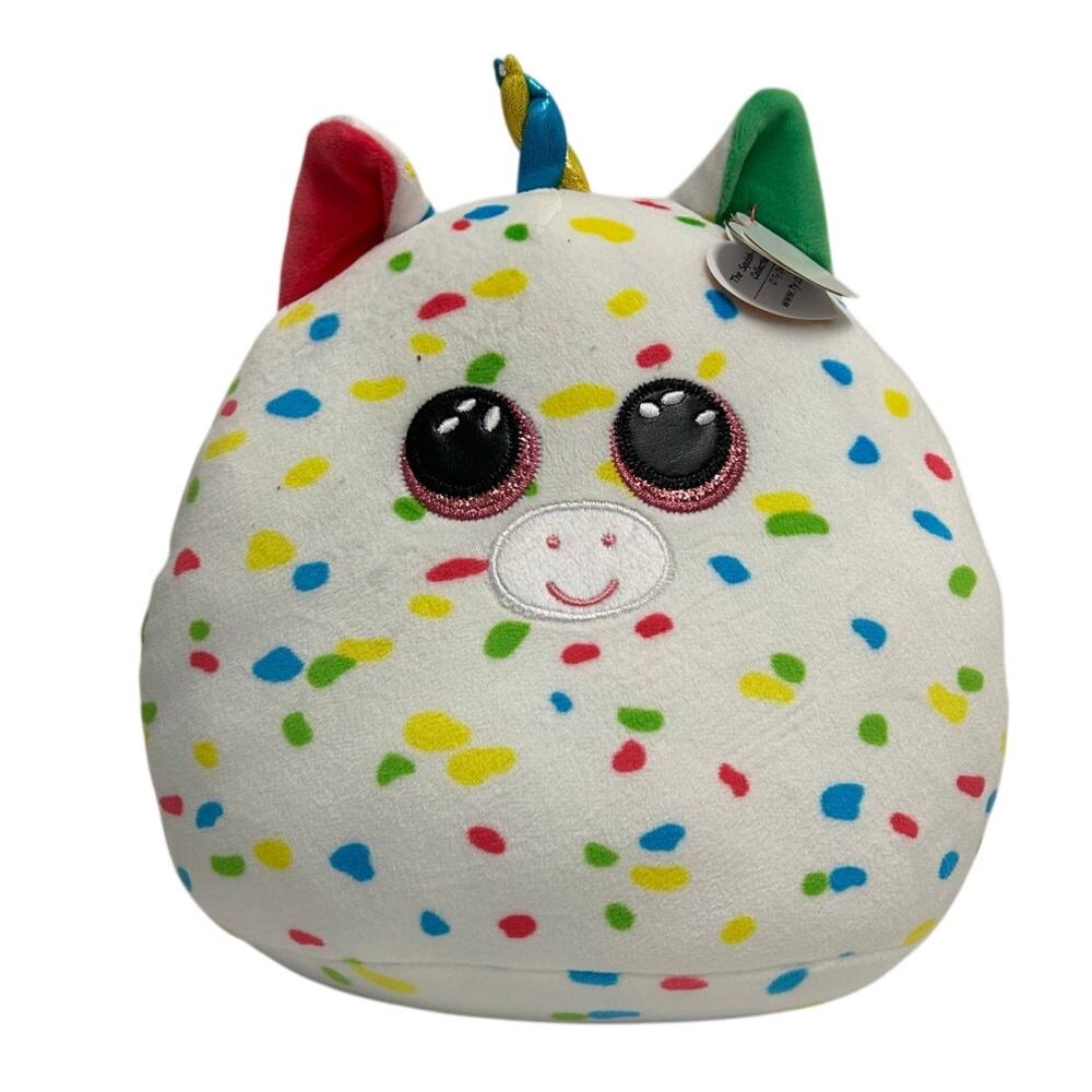 Ty Squish a Boos Harmonie the Unicorn plush pillow 10"